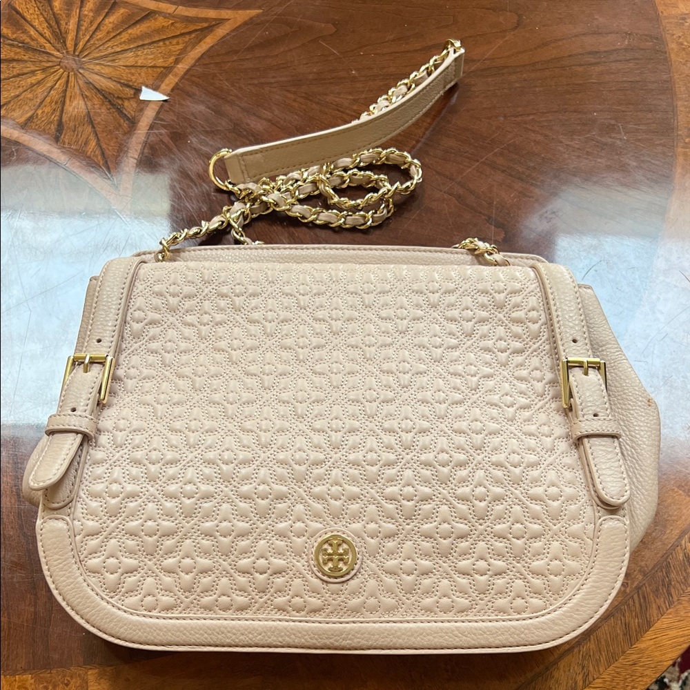 Tory Burch Light Pink Quilted Shoulder Bag